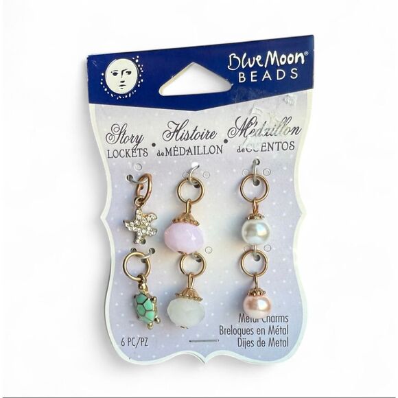 NWT Blue Moon Beads Story Lockets Jewelry Making Necklace Charm Pendant - Picture 1 of 1